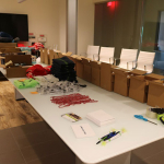 It was full on when setting up the assembly line so that each care box had every item we personally hand picked for our troops. 150x150 USO Military Care Packages