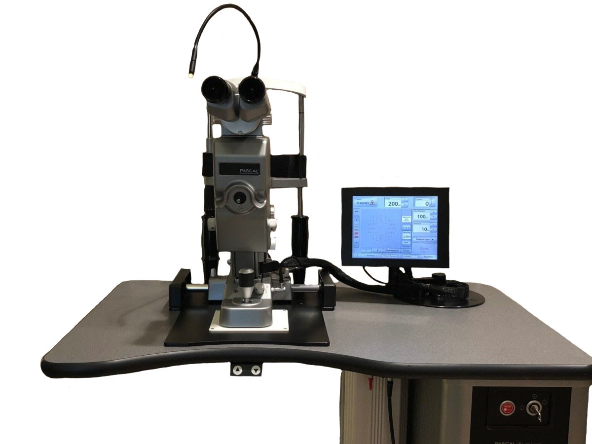 Optimedica Topcon Pascal纤细模式扫描532绿色氩激光w表Iridex虹膜医疗照片点PDT 665nm眼科激光w Haag附件